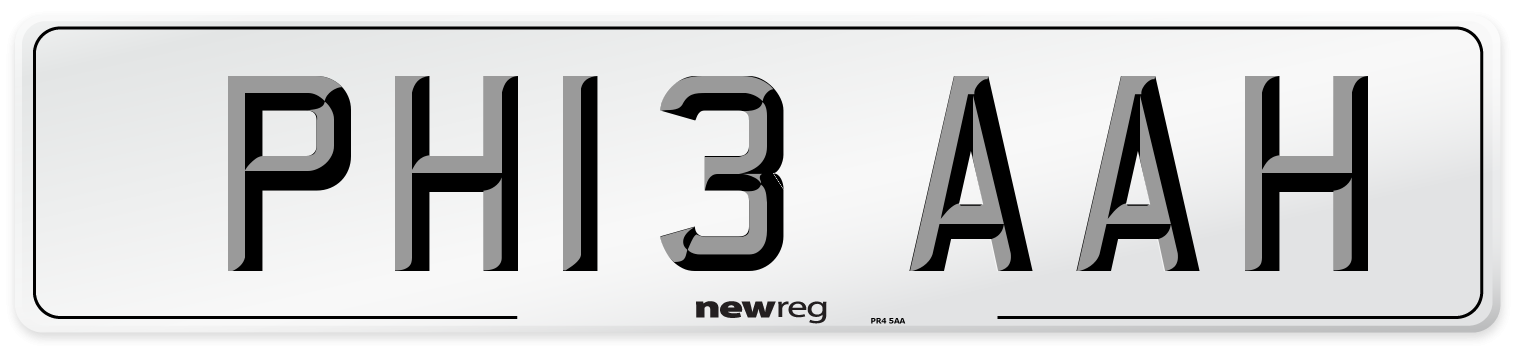 PH13 AAH Number Plate from New Reg